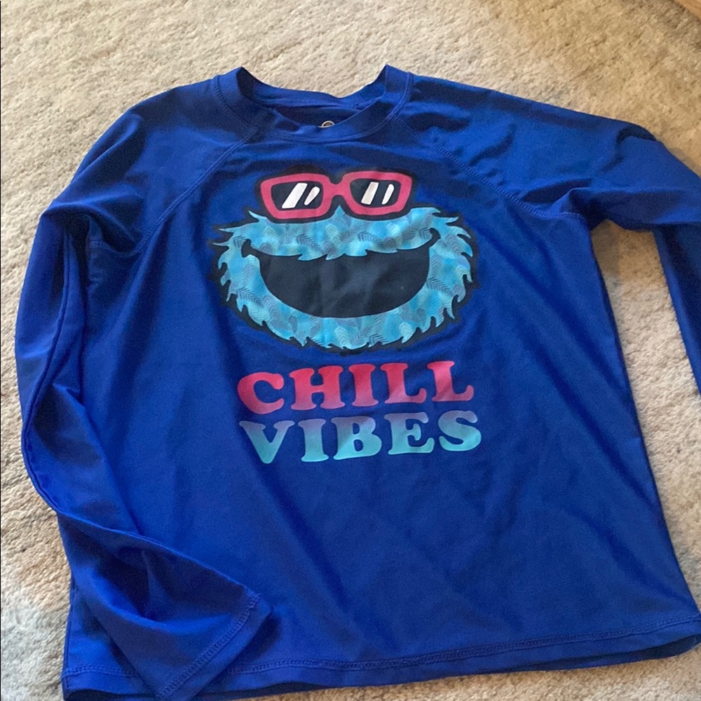 Sesame Street Blue Kids Swim Shirt